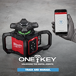 M18™ Green Interior Rotary Laser Level Kit w/ Remote/Receiver & Wall Mount Bracket ONE-KEY