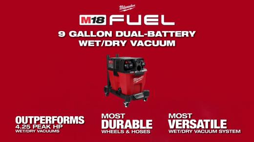 Milwaukee M18 FUEL 9 Gallon Dual-Battery WetDry Vacuum