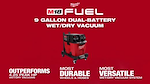 Milwaukee M18 FUEL 9 Gallon Dual-Battery WetDry Vacuum