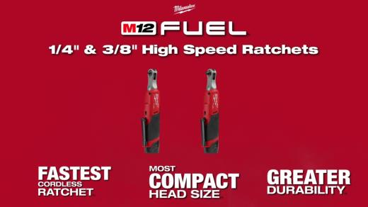2566 M12 FUEL 1-4in 3-8in High Speed Ratchets