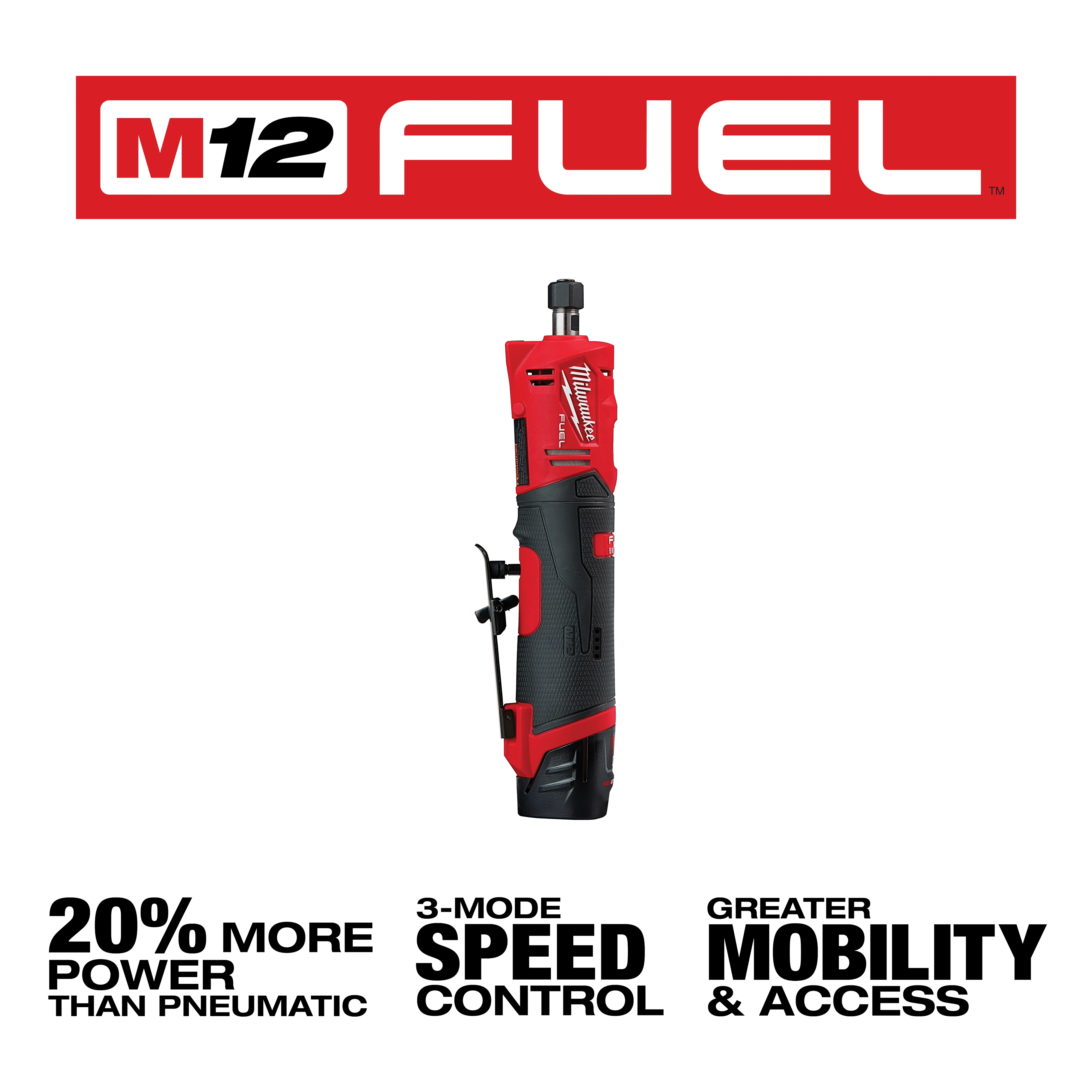 M12 FUEL 1/4" Straight Die Grinder FUEL USPs