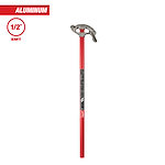 1/2" Aluminum Conduit Bender with a red handle and a metallic head designed for bending electrical conduit pipes.