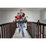 Image of the M18 FUEL™ 12” Dual Bevel Sliding Compound Miter Saw w/ ONE KEY™ being used on a jobsite