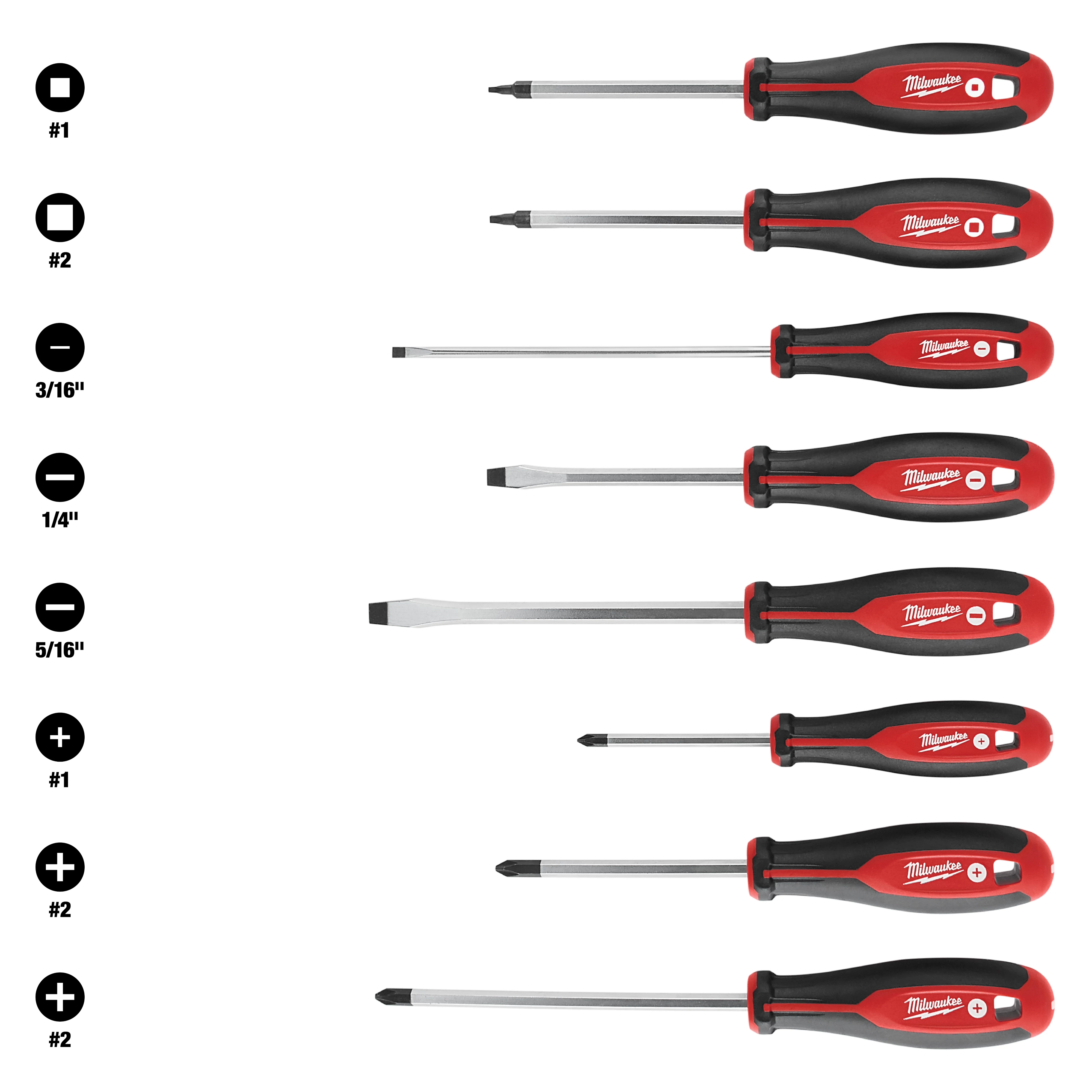 8pc Screwdriver Kit w/ Square