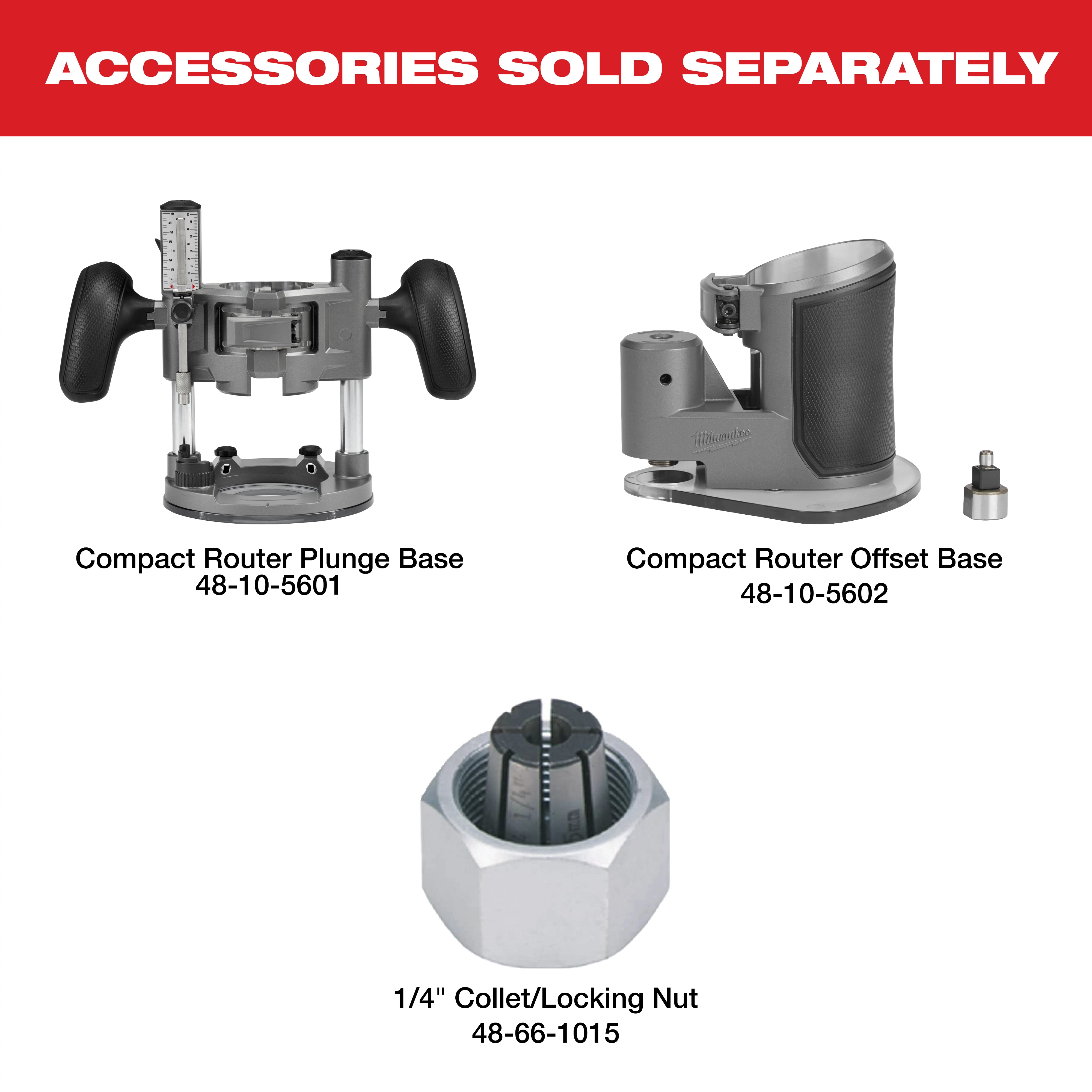 M18 FUEL™ Compact Router Accessories Available