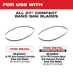 M12 Sub-Compact Band Saw Blade Compatibility