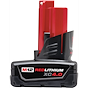 M12 REDLITHIUM XC 4.0 Extended Capacity Battery Pack, featuring a black and red design, suitable for M12 power tools.