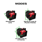 M12™ Green Laser – Cross Line & 4-Points Modes