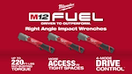Milwaukee M12 FUEL Right Angle Impact Wrenches