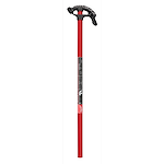 1/2" EMT iron conduit bender with a red handle and black, labeled head. Used for shaping electrical metallic tubing efficiently.