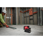 Worker using the M12 Green Cross Line and 4 Points Laser