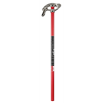 Half-inch EMT aluminum conduit bender with a long red handle, featuring a durable head for efficient conduit bending.