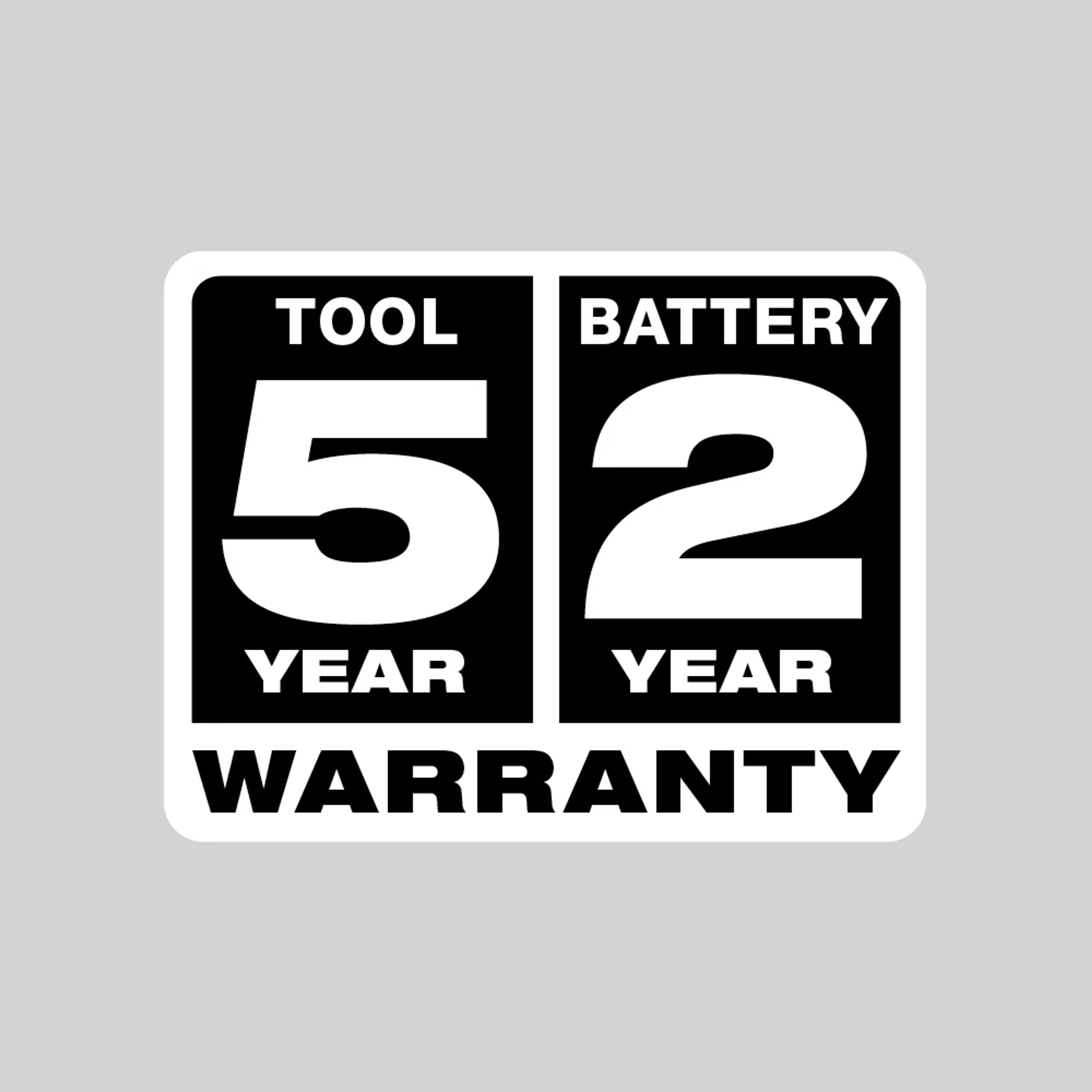 5 Year Tool 2 Year Battery Warranty