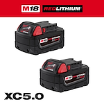 M18™ REDLITHIUM™ XC5.0 Extended Capacity Battery Two Pack