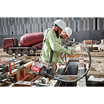 Worker using the MX Fuel Concrete Vibrator on the jobsite