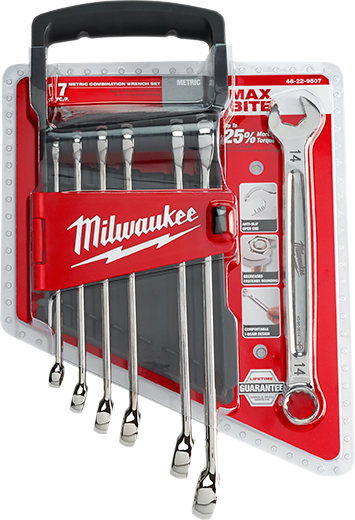 Milwaukee 7-teiliges Ratschenschlüssel-Set – Langlebig & Vielseitig Für SAE-Schrauben