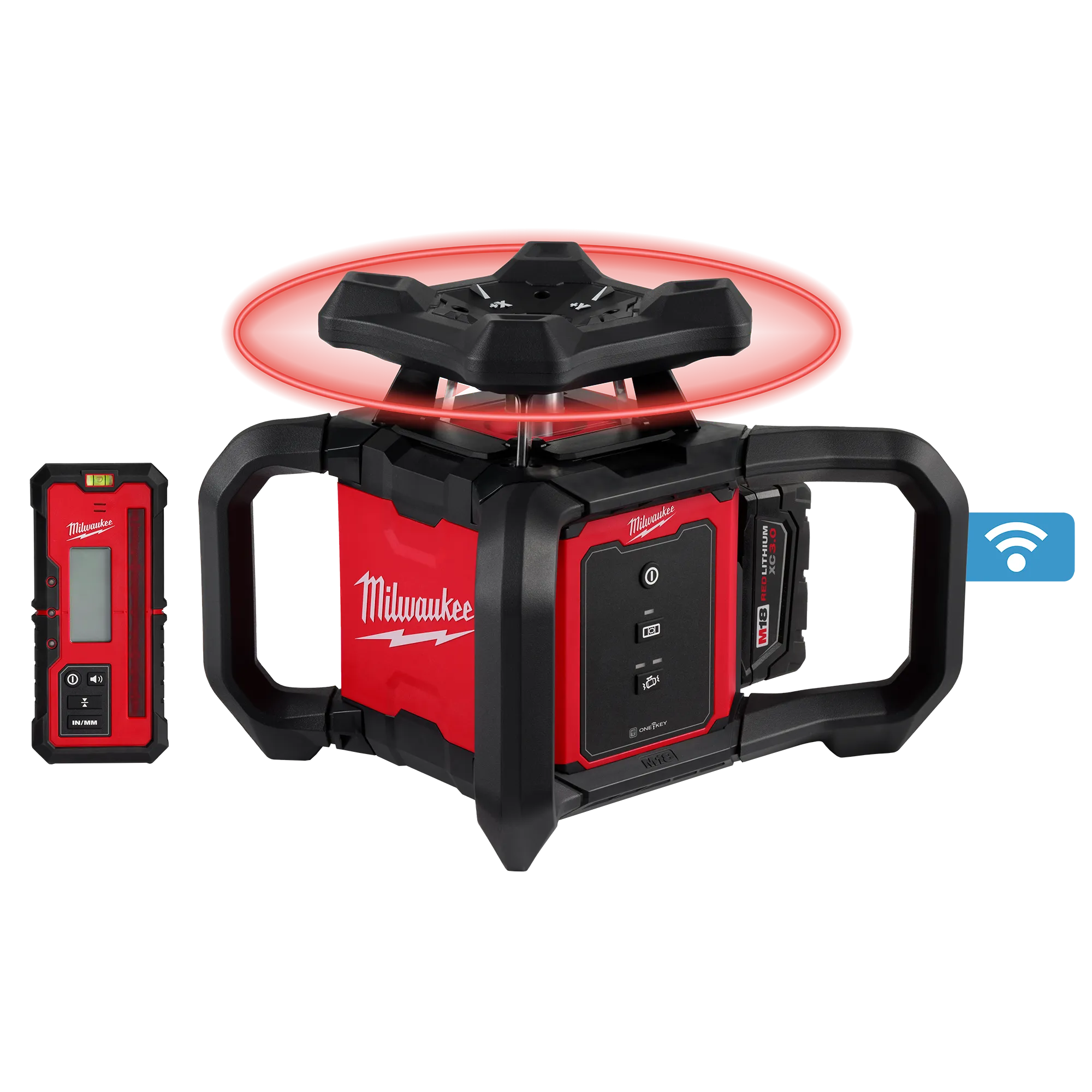 M18™ Red Exterior Rotary Laser Level Kit w/Receiver Milwaukee Tool